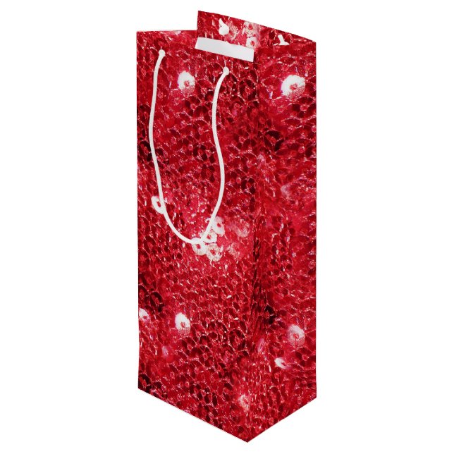 Faux Red Sequin Mönster Image (Baksidan Vinklad)