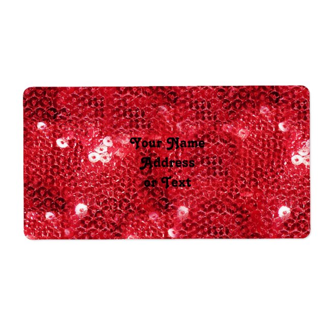 Faux Red Sequin Mönster Image Fraktsedel (Framsidan)