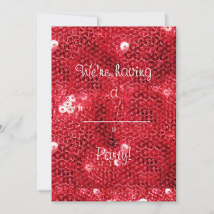 Faux Red Sequin Mönster Image Inbjudningar