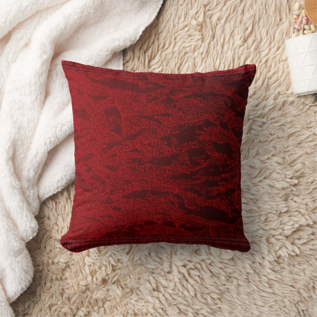 Faux Red Velvet Kudde (Filt)
