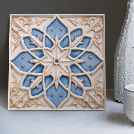 Faux Relief Blommigt Moroccan Tile Home Decor-deko Kakelplatta