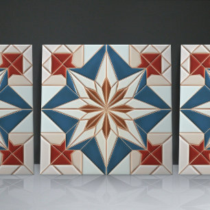 Faux Relief Blommigt Moroccan Tile Home Decor-deko Kakelplatta