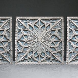 Faux Relief Blommigt Moroccan Tile Home Decor-deko Kakelplatta