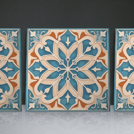 Faux Relief Blommigt Moroccan Tile Home Decor-deko Kakelplatta