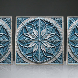 Faux Relief Blommigt Moroccan Tile Home Decor-deko Kakelplatta