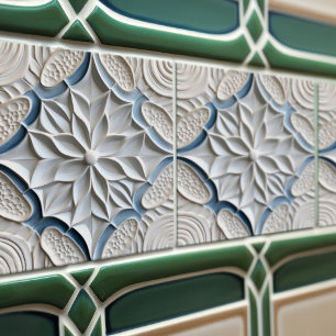 Faux Relief Blommigt Moroccan Tile Home Decor-deko Kakelplatta