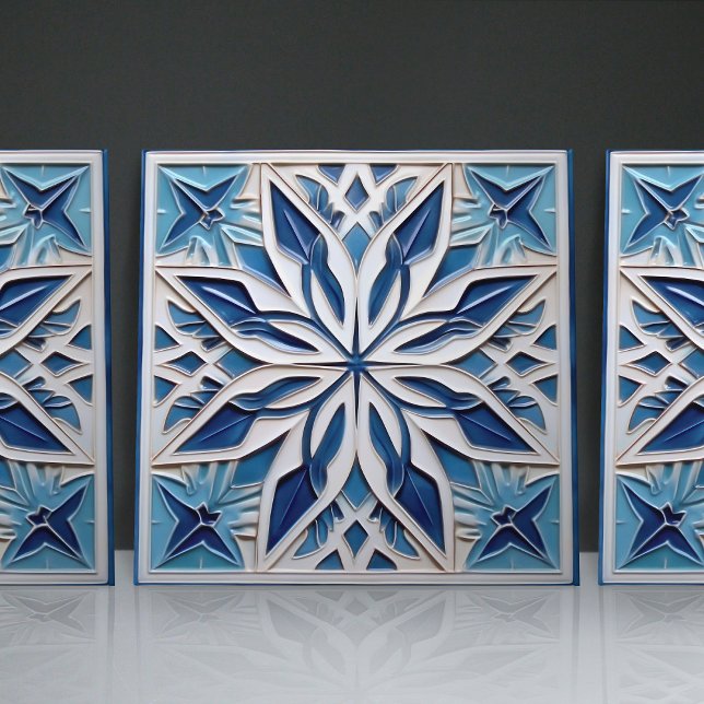 Faux Relief Blommigt Moroccan Tile Home Decor-deko Kakelplatta (Skapare uppladdad)