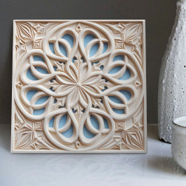 Faux Relief Blommigt Moroccan Tile Home Decor-deko Kakelplatta