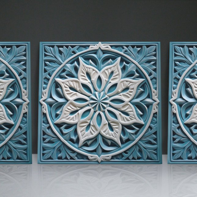 Faux Relief Blommigt Moroccan Tile Home Decor-deko Kakelplatta (Skapare uppladdad)