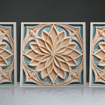 Faux Relief Blommigt Moroccan Tile Home Decor-deko