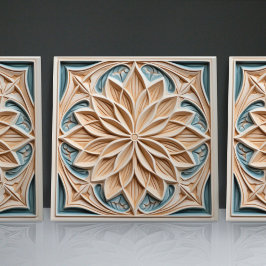 Faux Relief Blommigt Moroccan Tile Home Decor-deko Kakelplatta