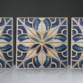 Faux Relief Blommigt Moroccan Tile Home Decor-deko Kakelplatta