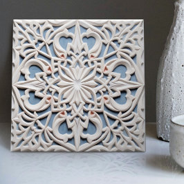 Faux Relief Blommigt Moroccan Tile Home Decor-deko Kakelplatta