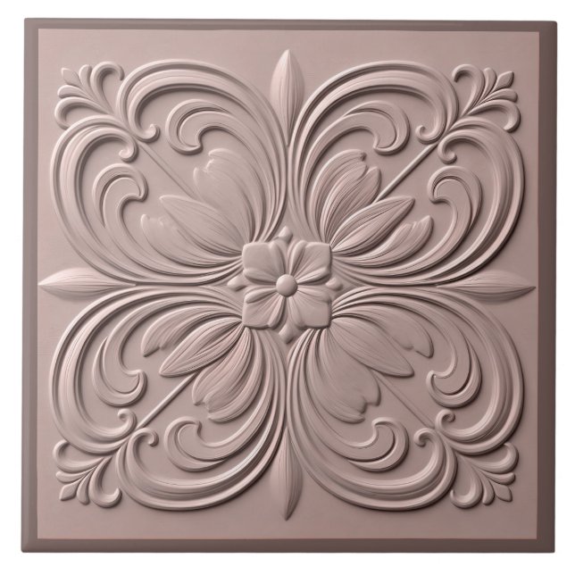 Faux Relief Dammros Nyklassisk Dekorativ  Kakelplatta (Framsidan)