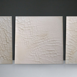 Faux Relief Glazed White Minimalist Home Decor Kakelplatta
