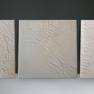 Faux Relief Glazed White Minimalist Home Decor Kakelplatta