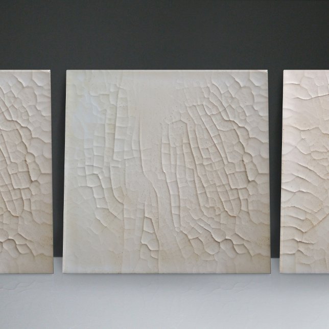 Faux Relief Glazed White Minimalist Home Decor Kakelplatta (Skapare uppladdad)