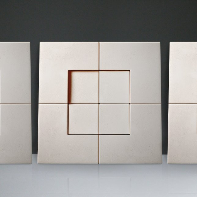 Faux Relief Glazed White Minimalist Home Decor Kakelplatta (Skapare uppladdad)