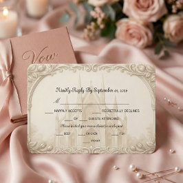 Faux Relief Stone Cathedral Sketch Formal OSA Kort