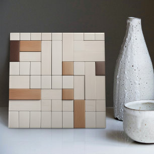 Faux Relief Wood White Minimalist Home Decor Kakelplatta