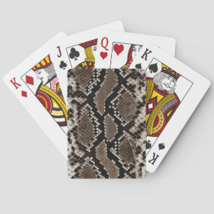 Faux Reticulon Python Snakeskin Casinokort