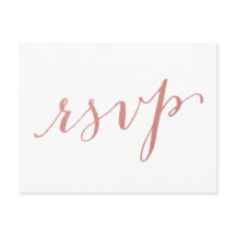 Faux Ro Gold Foil Glamor | Bröllop OSA vykort