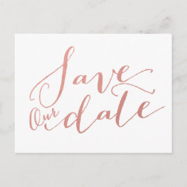 Faux Ro Gold Foil | Spara datumvykortet Meddelande Vykort