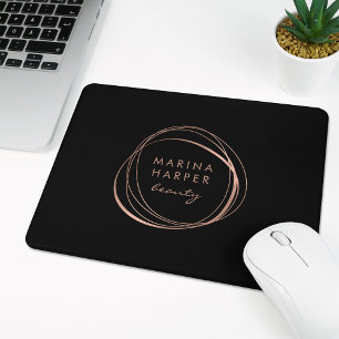 Faux Ro Guld Abstrakt Logotyp Musmatta