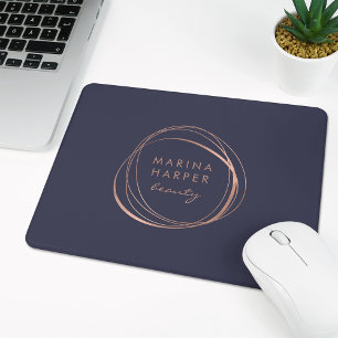 Faux Ro Guld Abstrakt Logotyp Musmatta