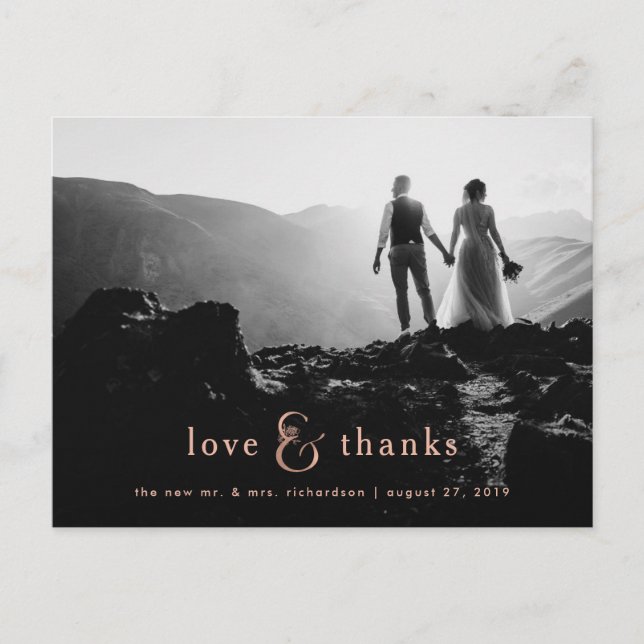 Faux Ro Guld Ampersand | Photo Tack Vykort (Framsida)