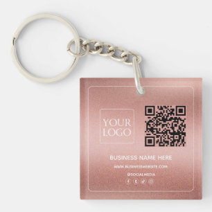 Faux Ro Guld Anpassningsbar QR-Logotyp för föret