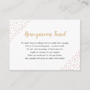 Faux Ro Guld Confetti Honeymoon-fonden Tilläggskort