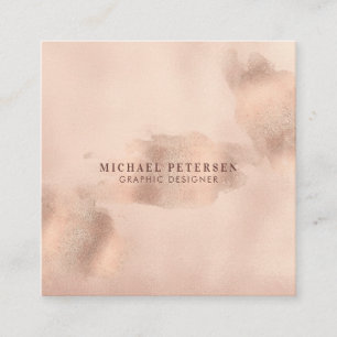 Faux Ro Guld Copper Foil   Grafikdesigner Fyrkantigt Visitkort