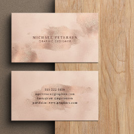 Faux Ro Guld Copper Foil | Grafikdesigner Visitkort