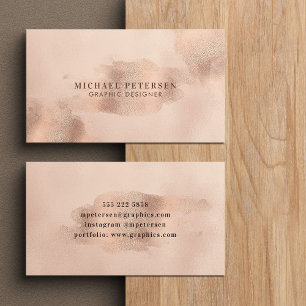 Faux Ro Guld Copper Foil Grafikdesigner Visitkort