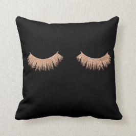 Faux Ro Guld EyelashGlam Dekorativ kudde