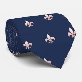 Faux Ro Guld Fleur de Lis DIY Navy Blue Slips