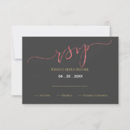 Faux Ro guld foil bröllop OSA Kort