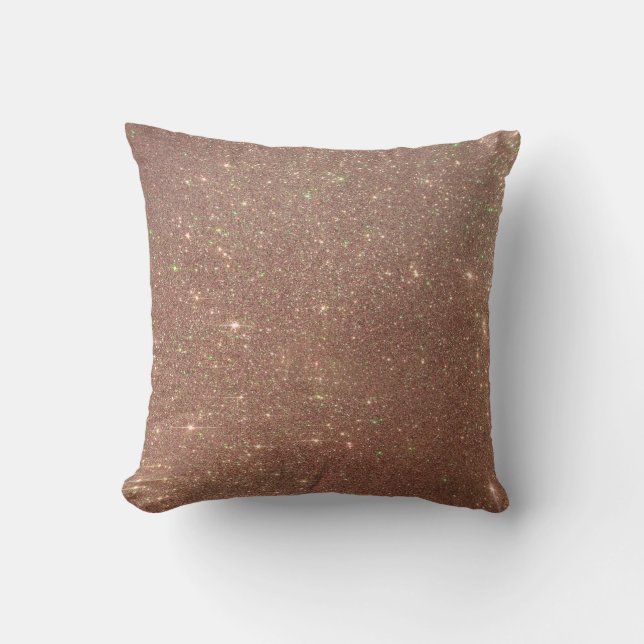Faux Ro Guld Glitter Dekorativ kudde 3 (Framsida)