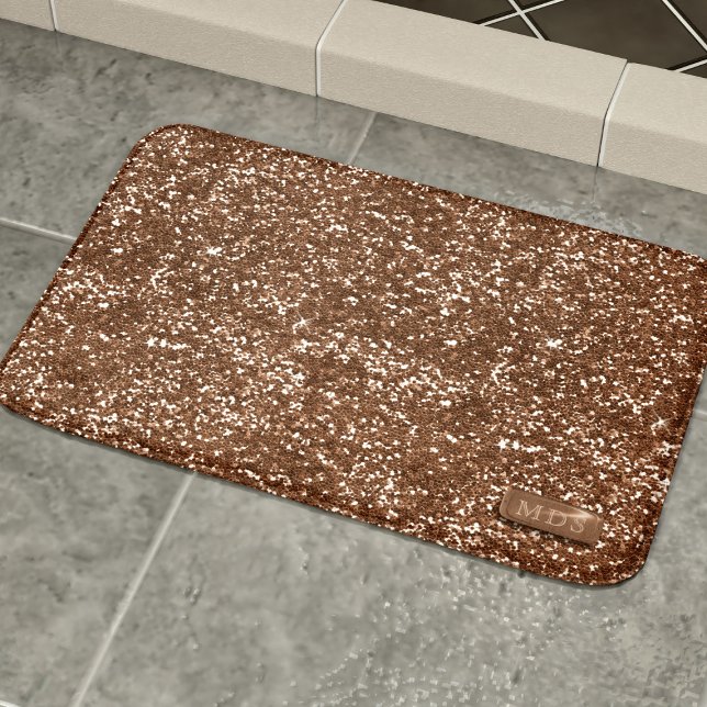 Faux Ro Guld Gnistra Glitter Bath Mat Badrumsmatta (Skapare uppladdad)