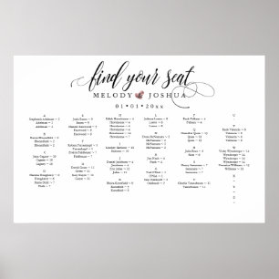 FAUX RO GULD HJÄRTA, ALFHA-SATCHART POSTER