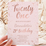 Faux ro guld konetti  21:a födelsedagen inbjudningar<br><div class="desc">Faux ro konetti stänker rosa 21:a födelsedag En modern 21:a födelsedag med modern, originell och enkel faux faux-folie från ro guld med konfektyrer från ro guld och handskriven guld-penseltypografi på en helt stil, anpassade rosa baksida och svart baksida. . Om du behöver någon text som har ändrats och anpassats, tveka...</div>