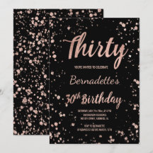 Faux ro guld konetti stänk 30års födelsedag