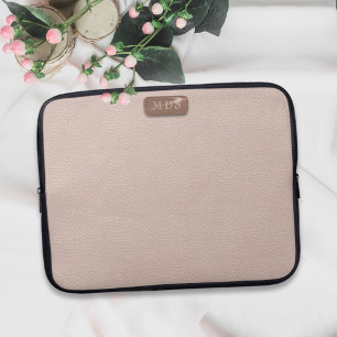 Faux Ro Guld Leather Rosa bärbar dator Fodral
