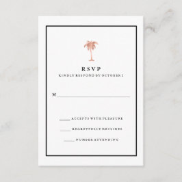 Faux Ro Guld och Svarta Handflatan Träd | Glam OSA Kort