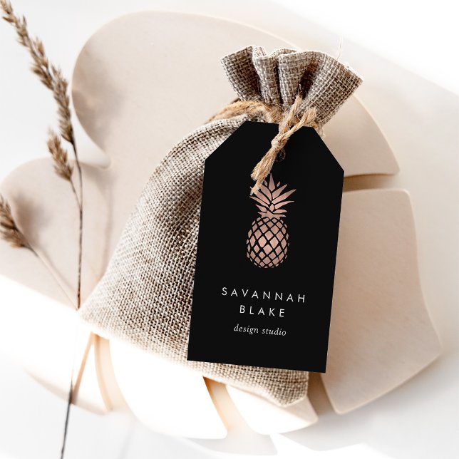 Faux Ro Guld Pineapple Presentetikett (Skapare uppladdad)