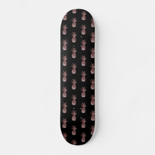 Faux Ro guldfoil Pineapple Mönster Mini Skateboard Bräda 18,5 Cm