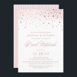 Faux Ro Gulffettkonfetti Dots B'not Mitzvah Inbjudningar<br><div class="desc">Inbjudan familj och vänner med anpassadet B'not Mitzvah-inbjudan. Den har faux rosa ros guld konetti-punkter och vismisk kalligrafi. Anpassa genom att lägga till din händelseinformation. Ro guld B'not Mitzvah finns inte i andra färg och andra kardbestånd.</div>