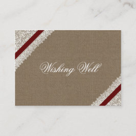 FAUX röd snöre och spjälspak som vill ha bra kort