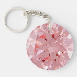 Faux Rosa Diamond Acrylic Keychain